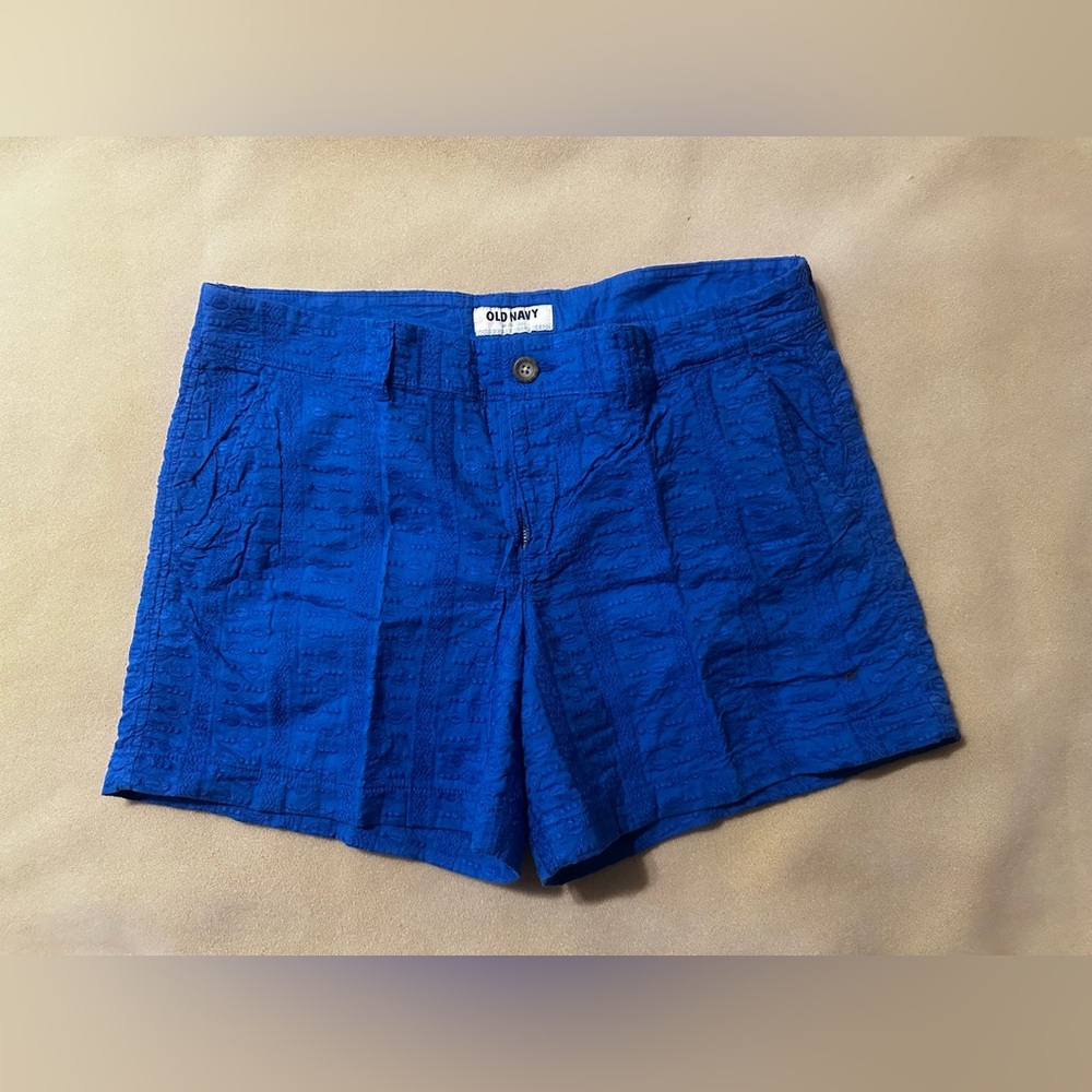 #1418 Old Navy Blue Shorts with Textured Design Sz 12
